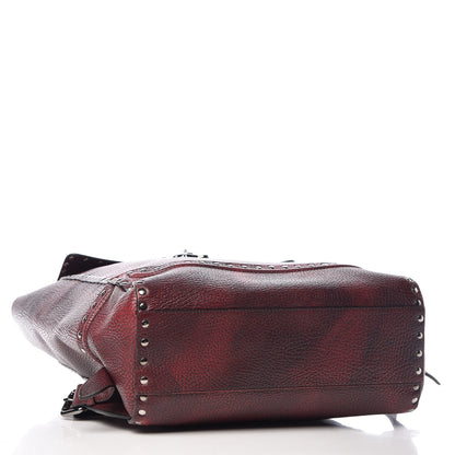 Versace Grained Calfskin Palazzo Studded Backpack Rosso Nero Black 4 of 10
