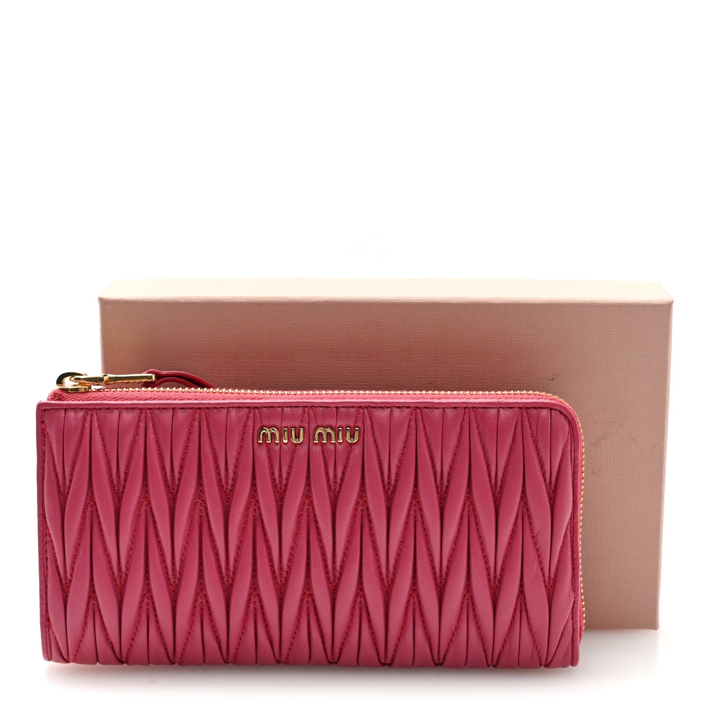 Matelasse Large Zip Around Wallet Peonia