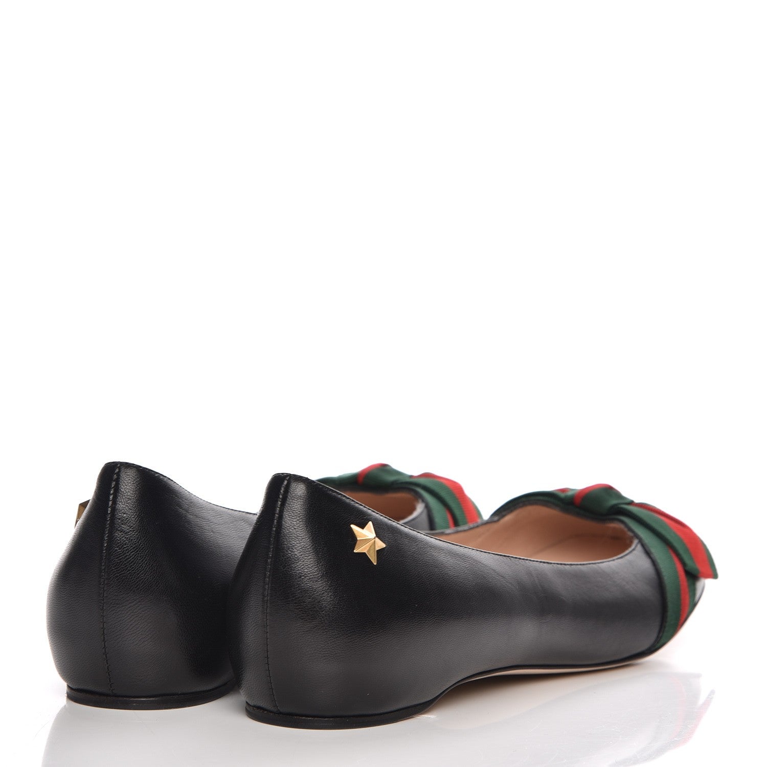 Gucci Calfskin Web Ballerina Flat 39 Nero Black 4 of 8
