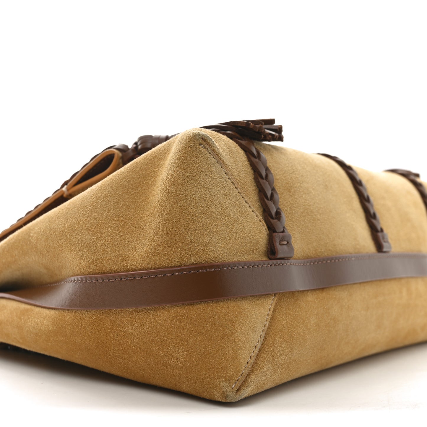 Suede Calfskin Medium Penelope Shoulder Bag Safari Gold