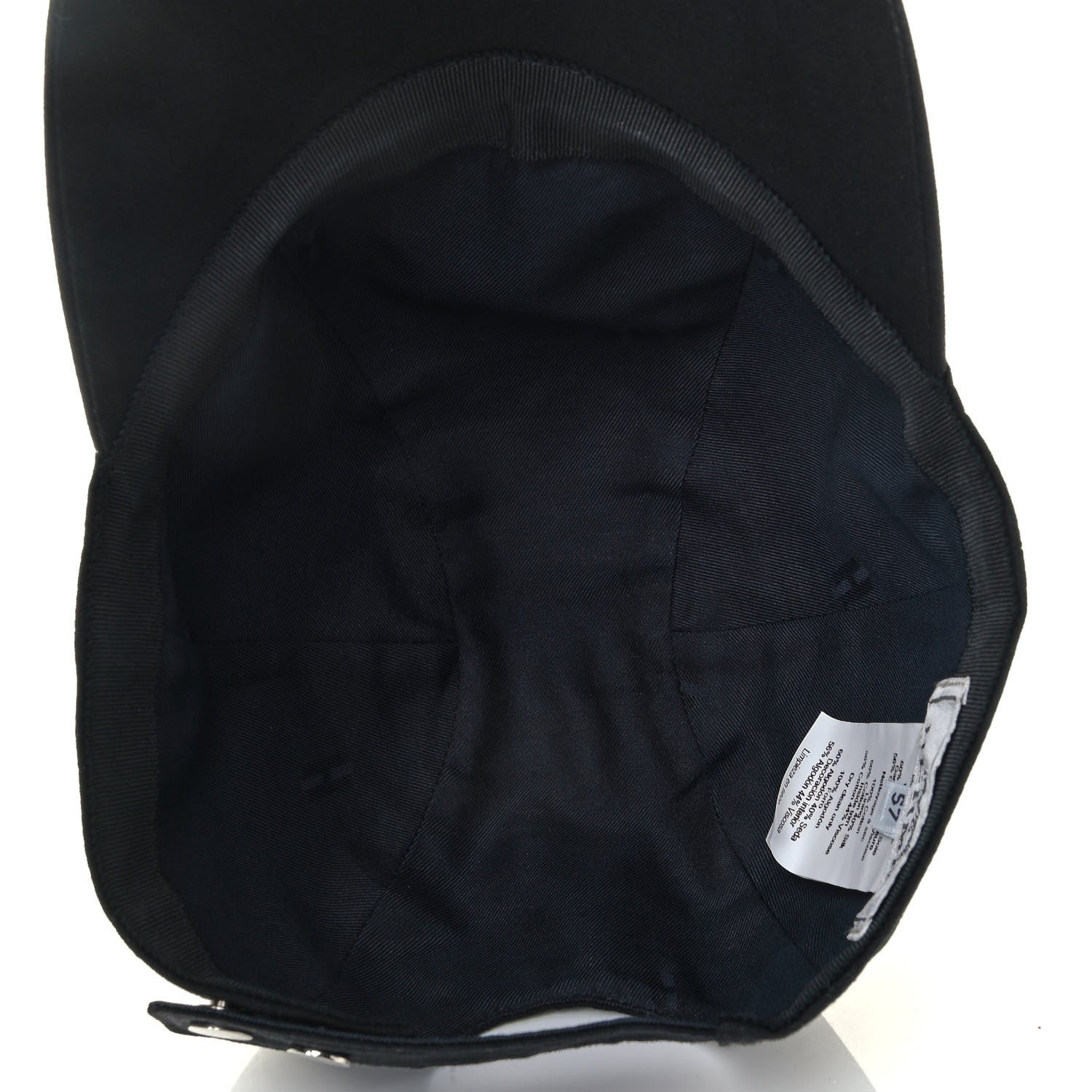 Hermes Cotton Serena Cap 57 Black 9 of 11