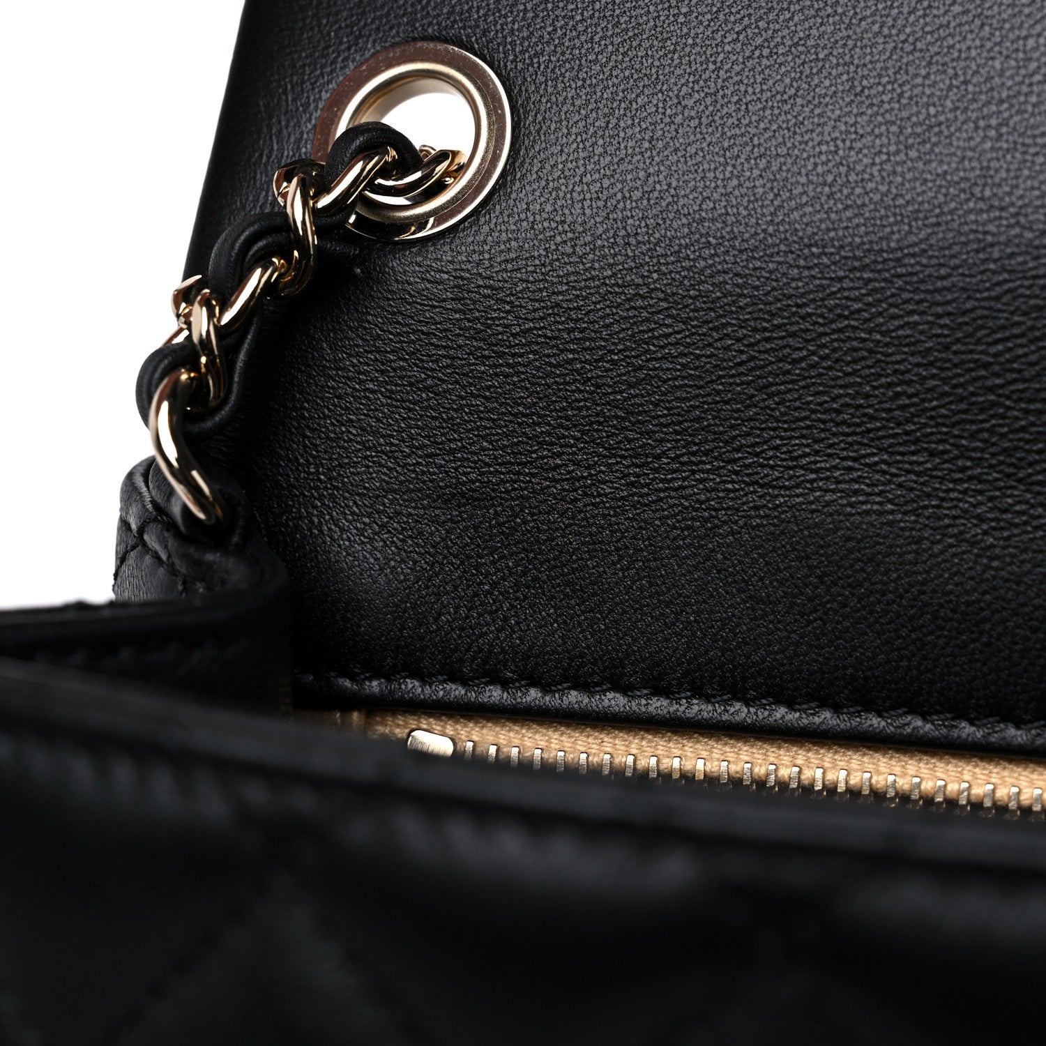 Chanel Lambskin Quilted Enamel Mini Pearl Crush Flap Black 10 of 10