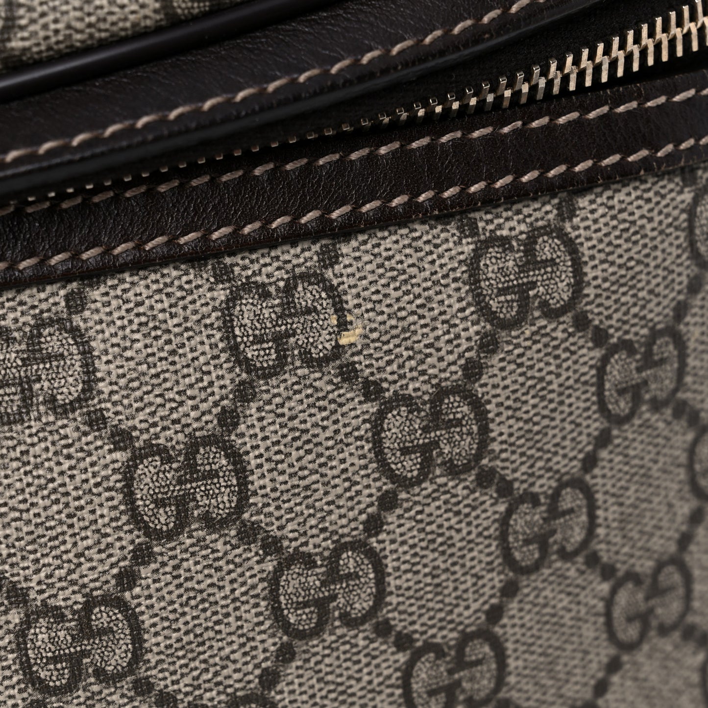 GG Supreme Monogram Belt Bag Dark Brown