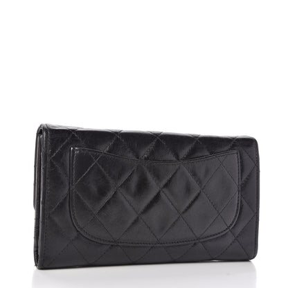 Chanel Metallic Aged Calfskin Quilted Reissue Long Flap Wallet So Black 3 of 11