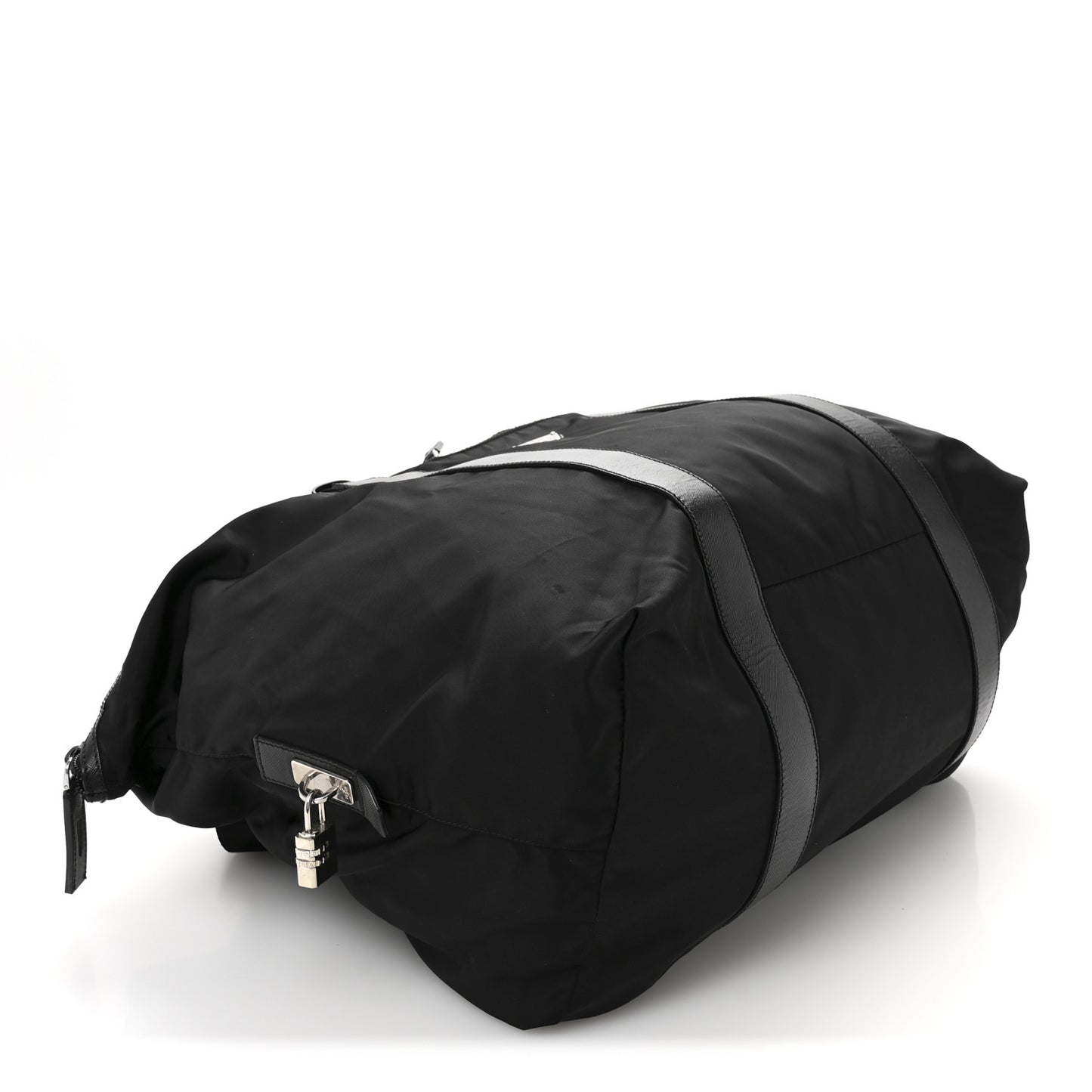 Tessuto Nylon Saffiano Carry On Travel Bag Black