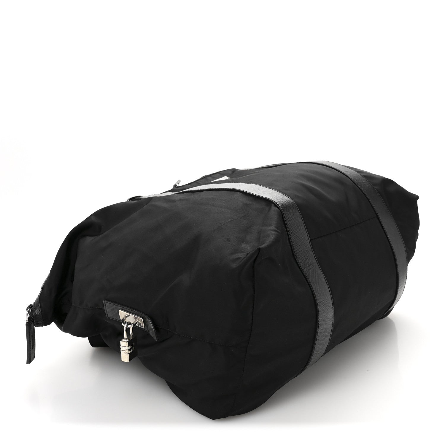 Prada Tessuto Nylon Saffiano Carry On Travel Bag Black 3 of 13