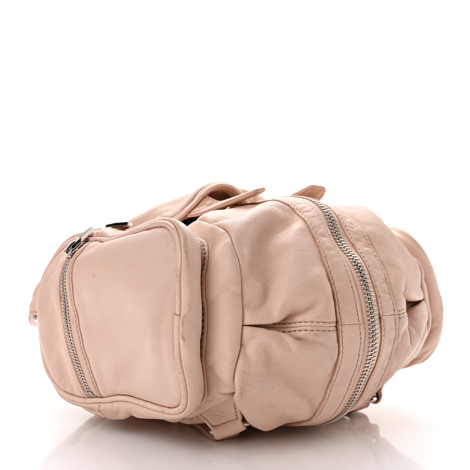 Alexander Wang Lambskin Marti Backpack Bag Washed Pink Rhodium Hardware 4 of 9