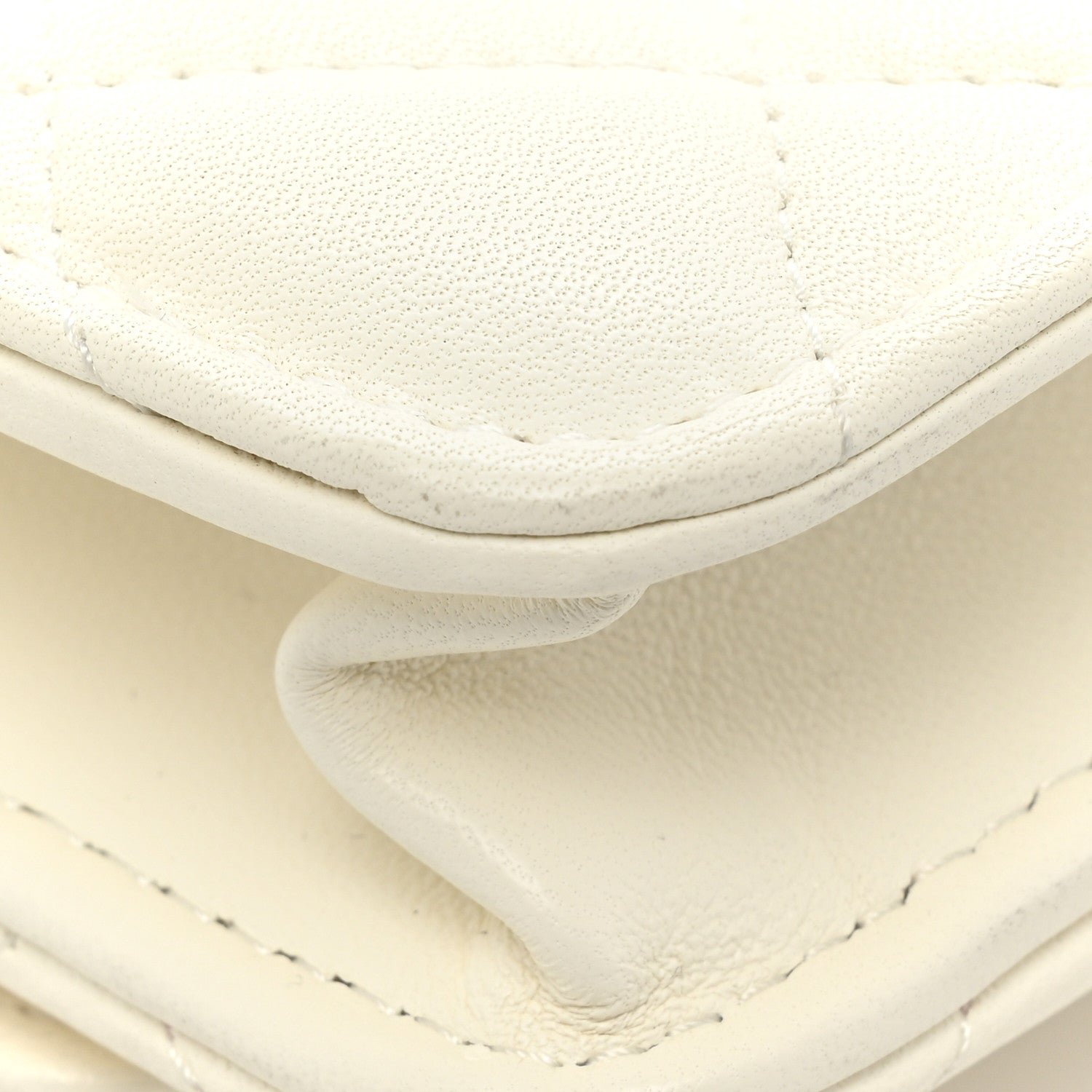 Chanel Lambskin Quilted CC Pearl Crush Wallet on Chain WOC White 15 of 19