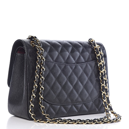 Chanel Caviar Quilted Jumbo Double Flap Black 3 of 10