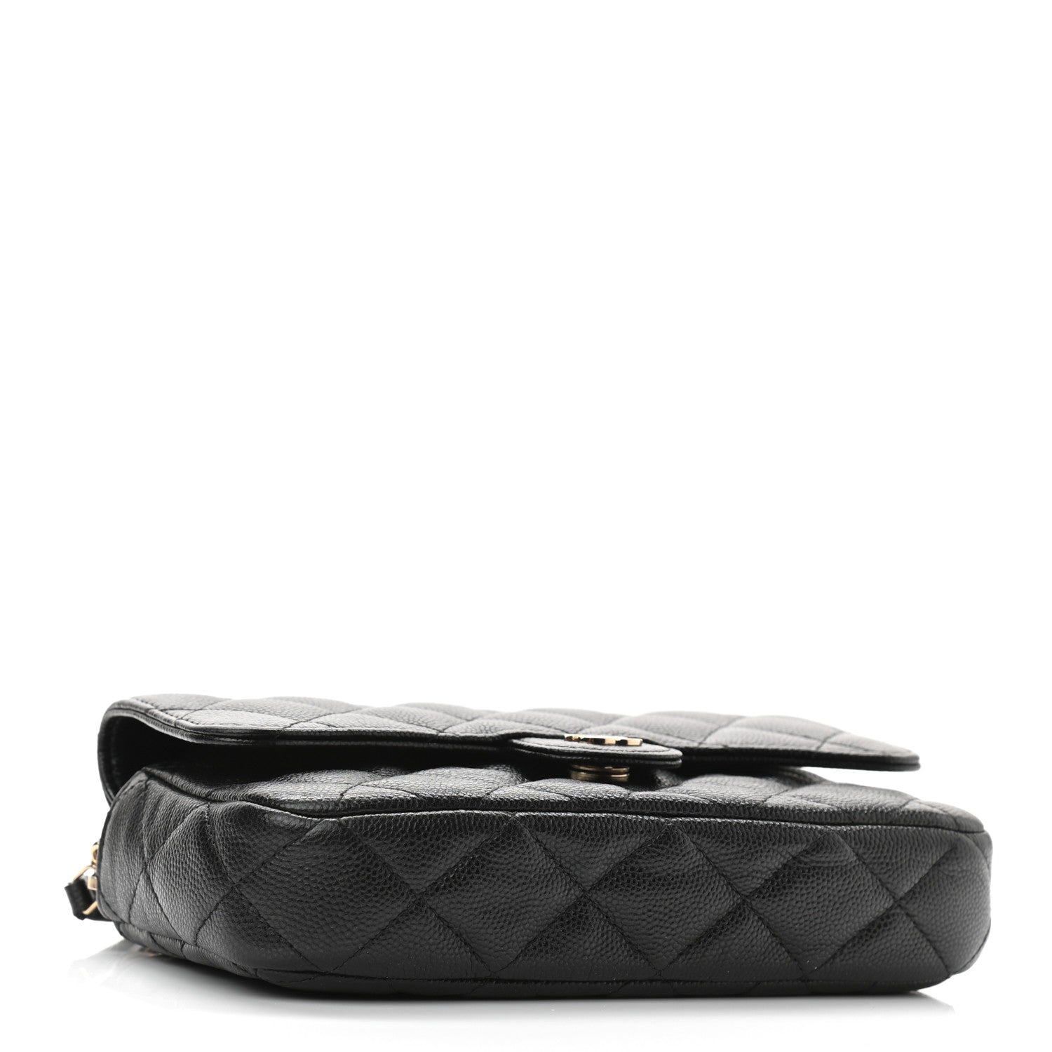 Chanel Caviar Quilted Flap Phone Holder With Chain Black 4 of 13