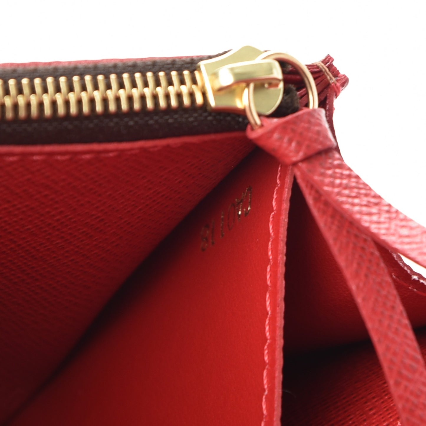 Damier Ebene Caissa Wallet Cherry