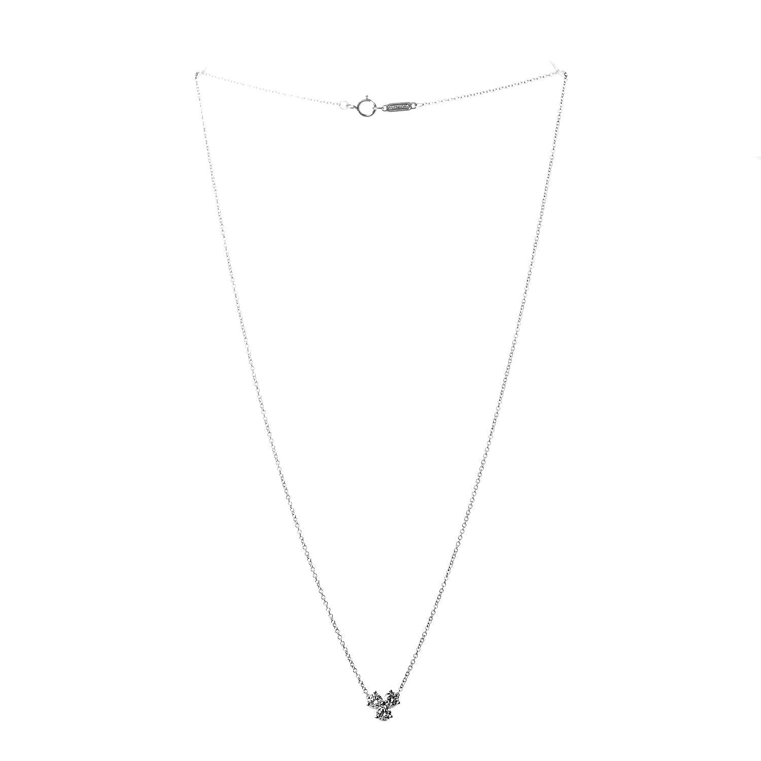 Tiffany Platinum Diamond Aria Pendant Necklace 3 of 5