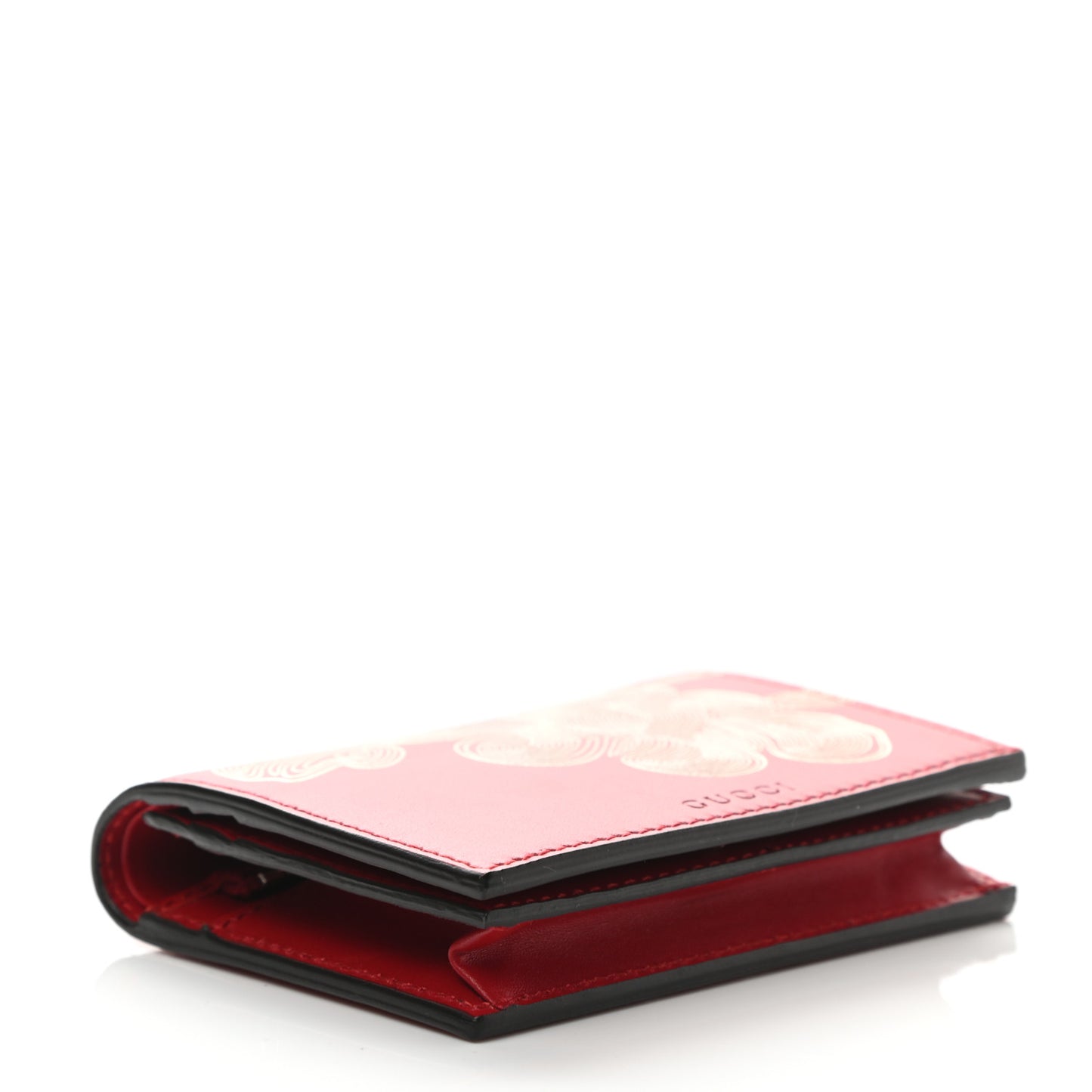 Calfskin Chinese New Year Card Case Wallet Red
