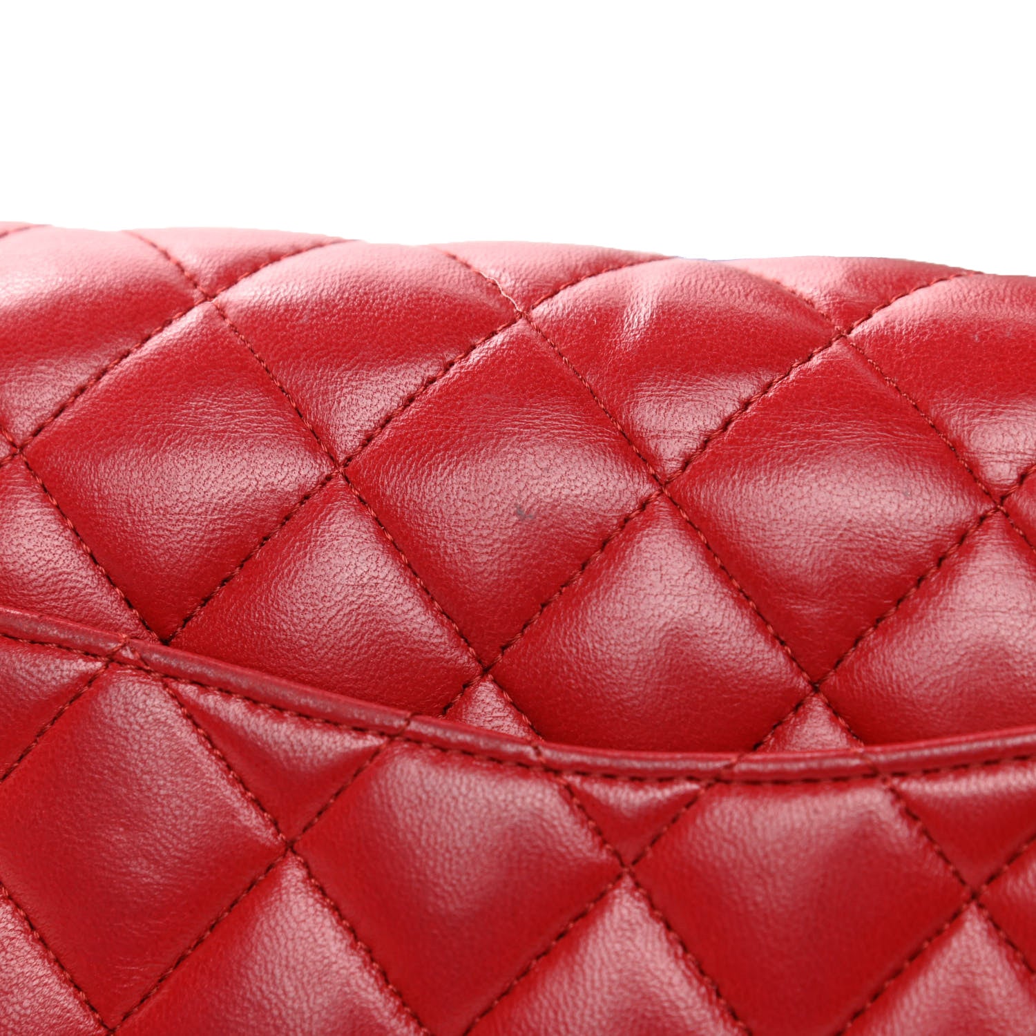Chanel Lambskin Quilted Medium Double Flap Red 13 of 13