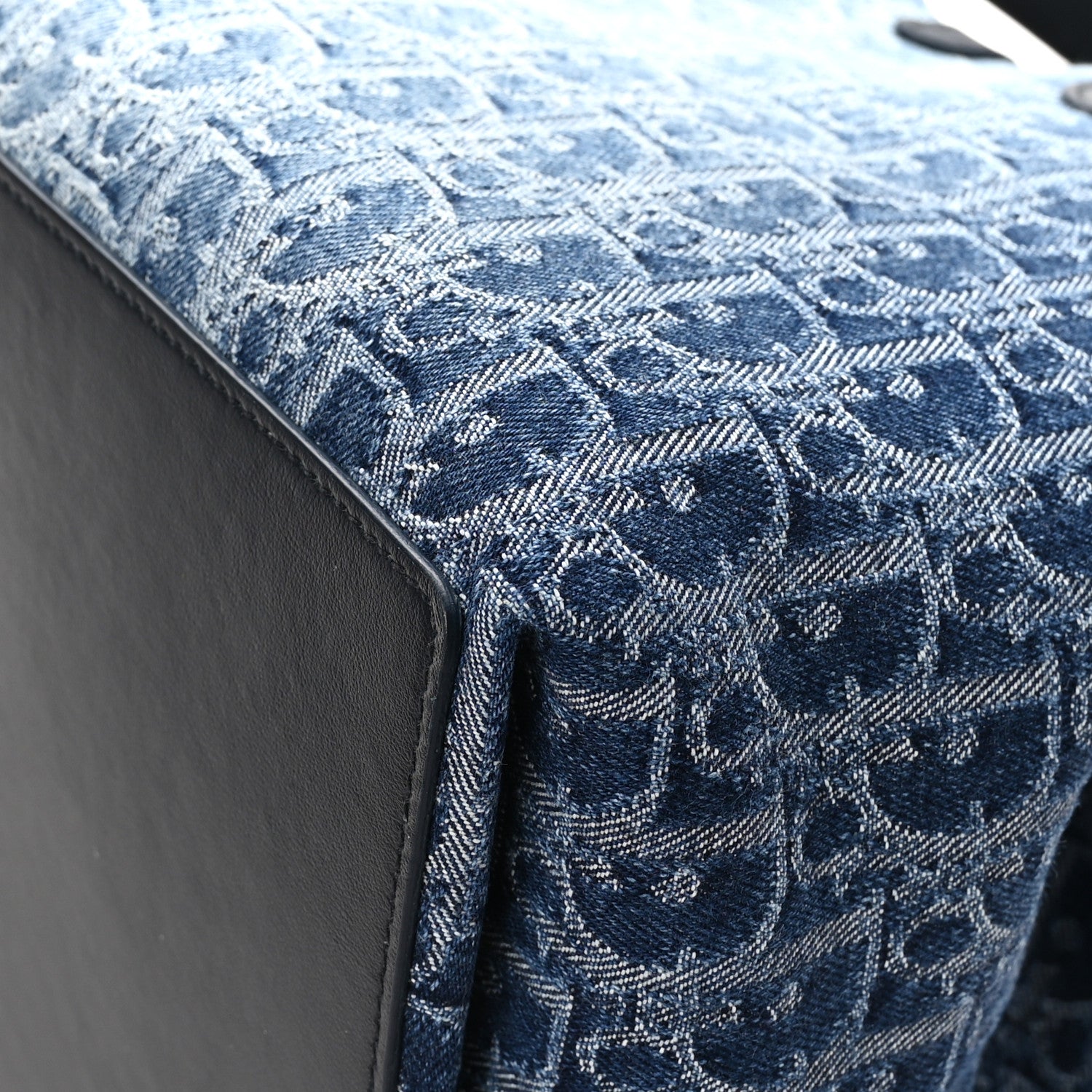 Christian Dior Denim Jacquard Oblique Medium Toujours Blue 10 of 13