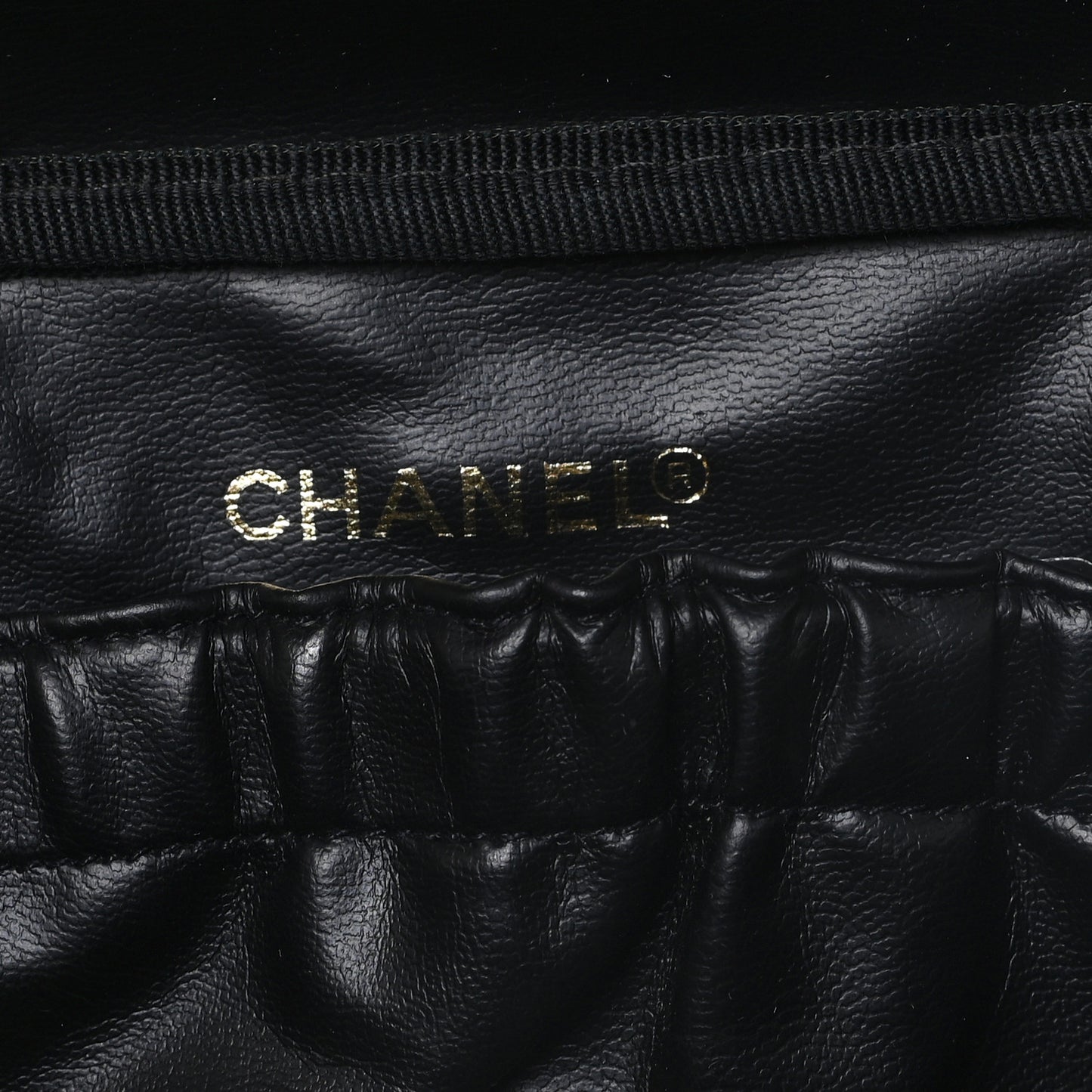 Lambskin Vanity Cosmetic Bag Black