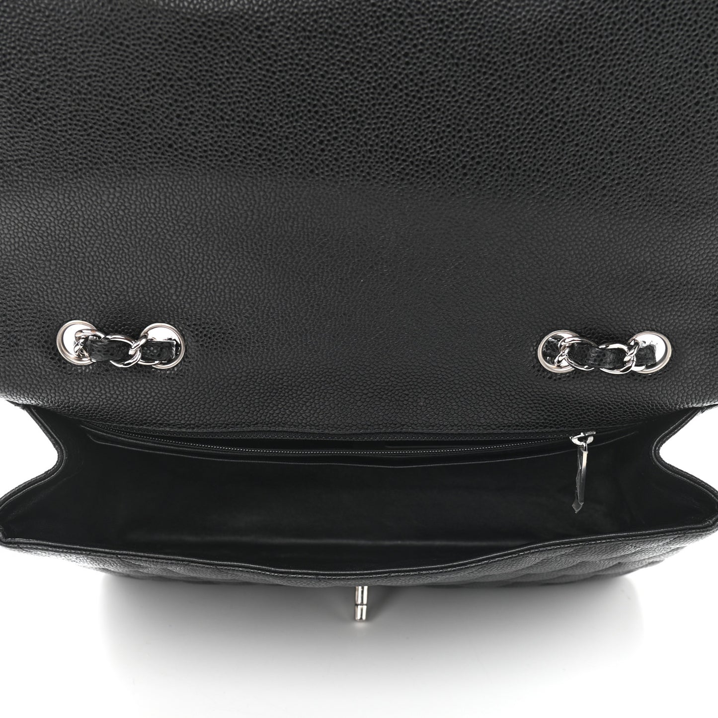 Caviar Quilted Jumbo Single Flap Black