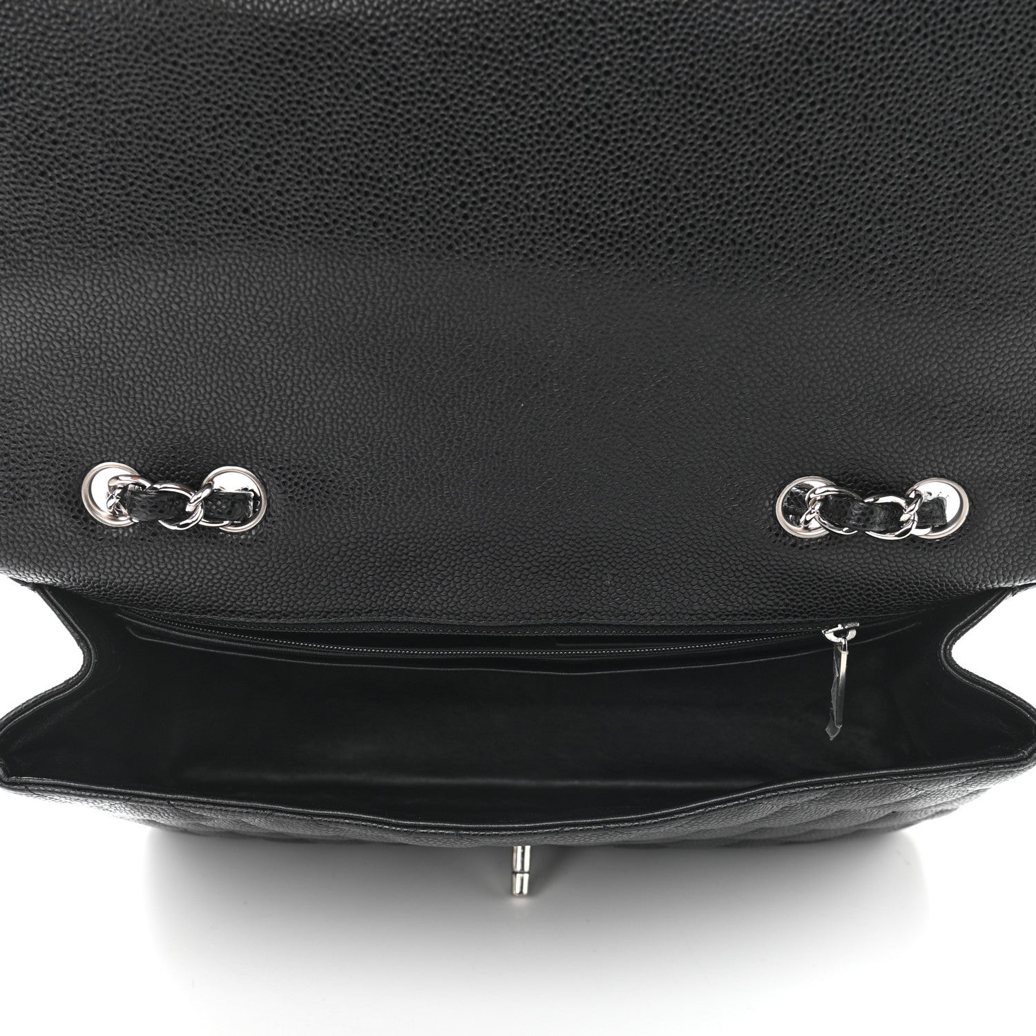 Chanel Caviar Quilted Jumbo Single Flap Black 5 of 12