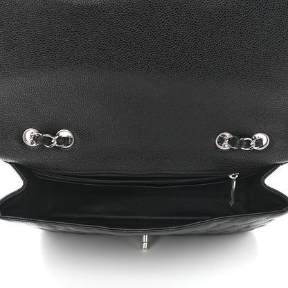 Chanel Caviar Quilted Jumbo Single Flap Black 5 of 12