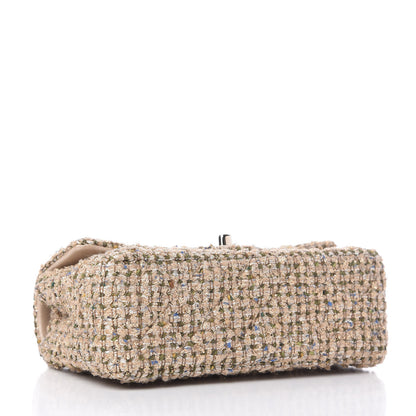 Chanel Tweed Quilted Mini Rectangular Flap Beige 4 of 11