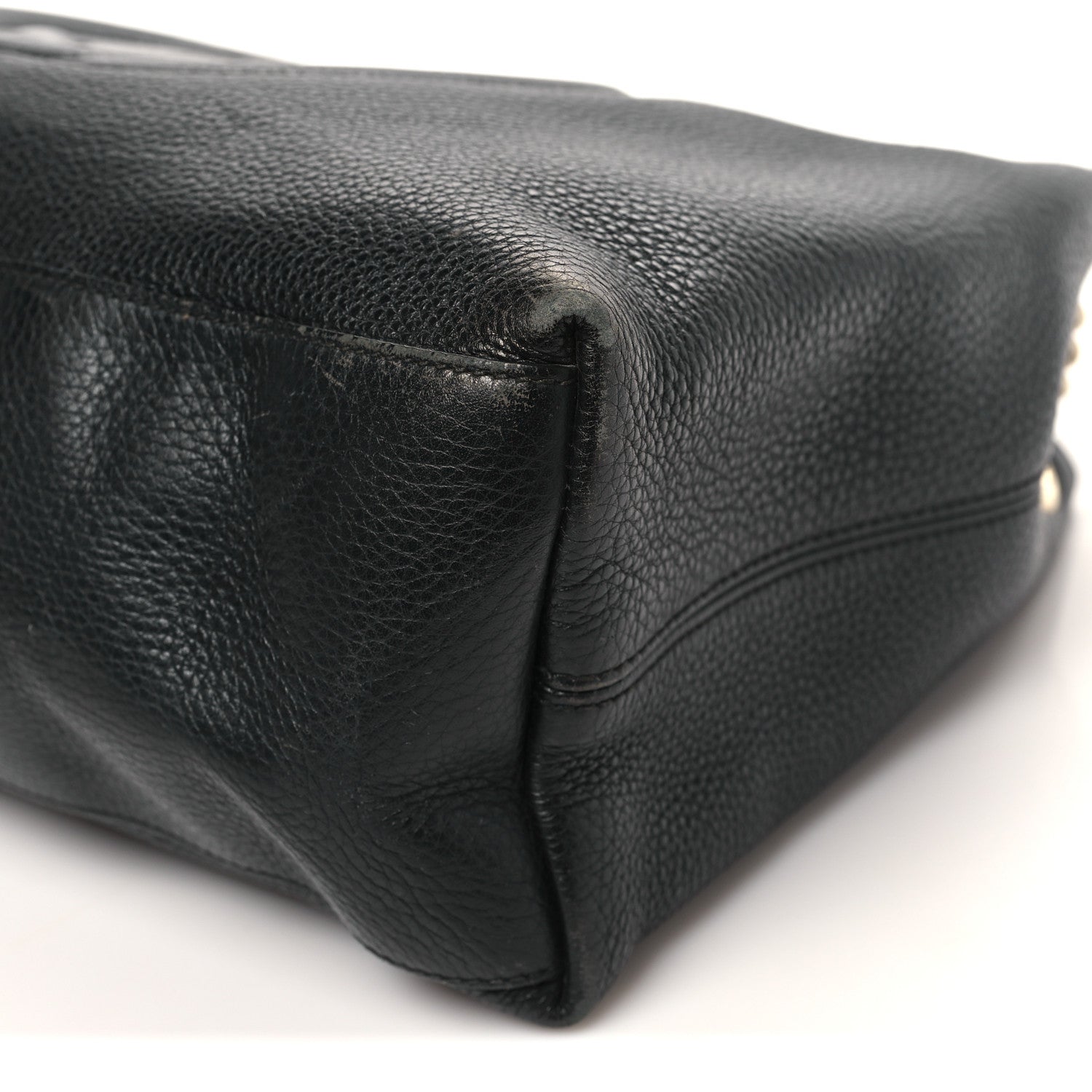 Gucci Pebbled Calfskin Medium Soho Chain Shoulder Bag Black 10 of 12