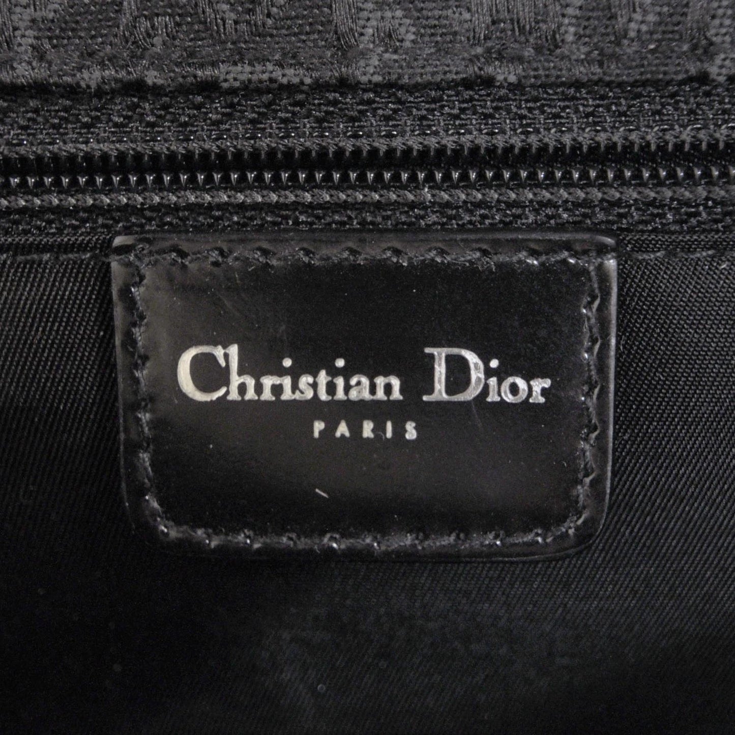 Leather D Trick Shoulder Bag Black and White