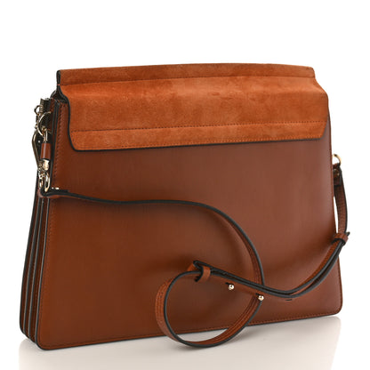 Chloe Suede Calfskin Medium Faye Shoulder Bag Tobacco 3 of 8