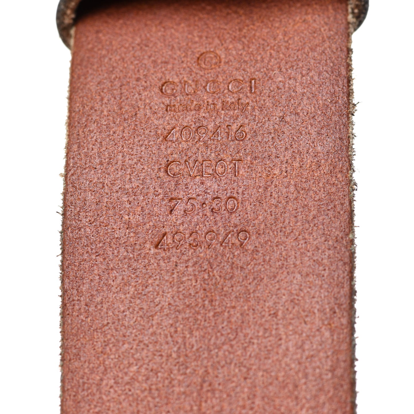 Faded Calfskin Double G 30mm Belt 75 30 Cuir