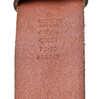 Gucci Faded Calfskin Double G 30mm Belt 75 30 Cuir 3 of 8