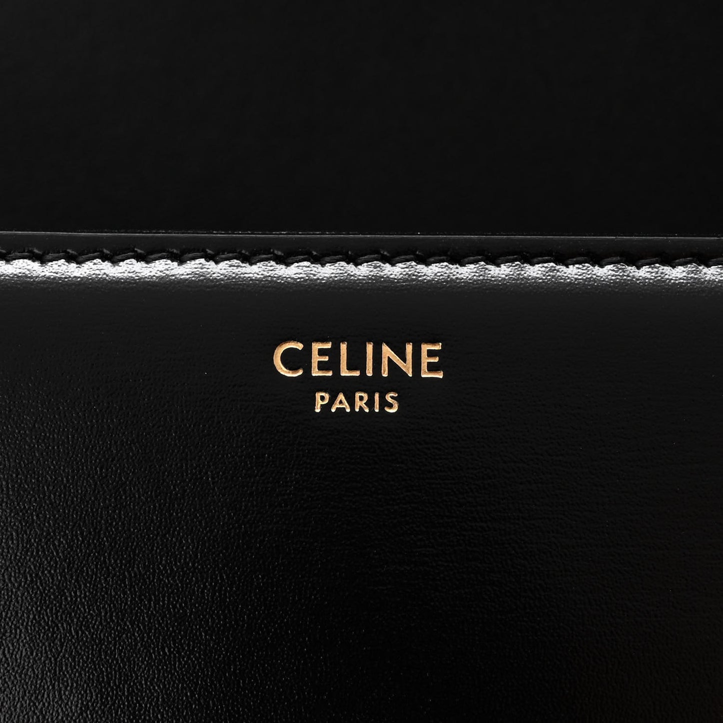 Shiny Calfskin Medium Triomphe Black