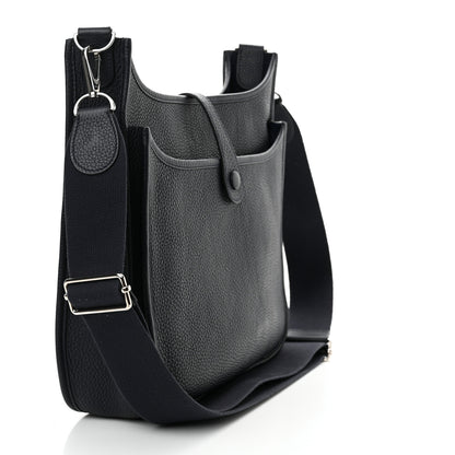 Hermes Taurillon Clemence Evelyne III PM Bleu Nuit 3 of 11
