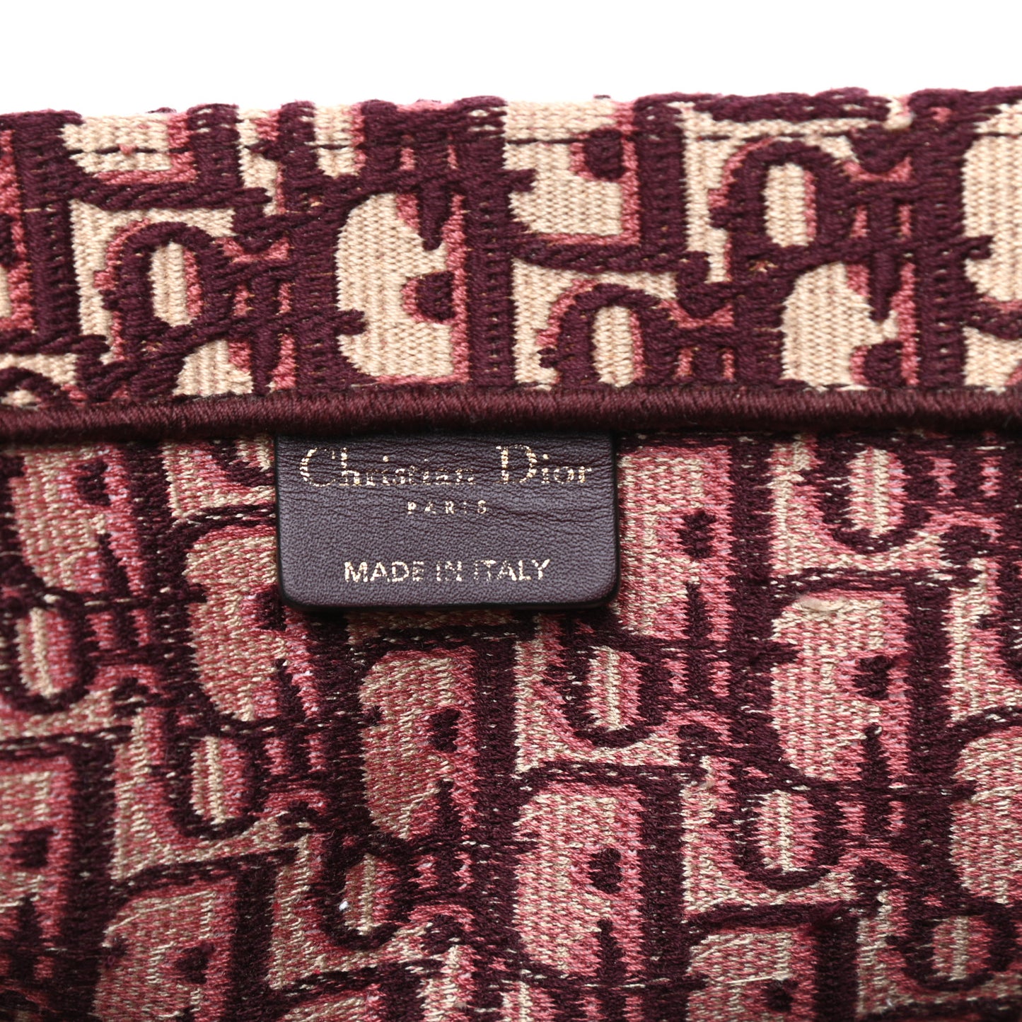 Oblique Large Book Tote Burgundy Multicolor