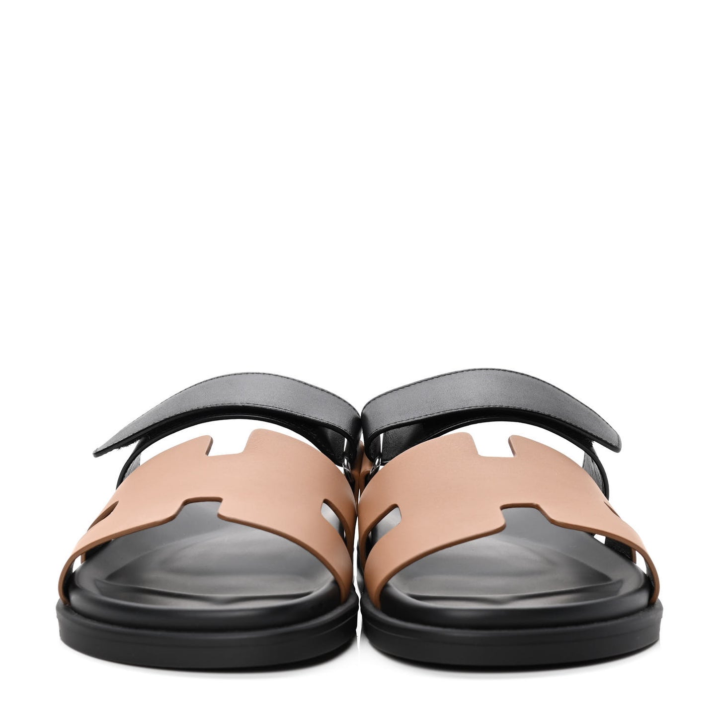 Calfskin Mens Chypre Sandals 42.5 Naturel Safari Black