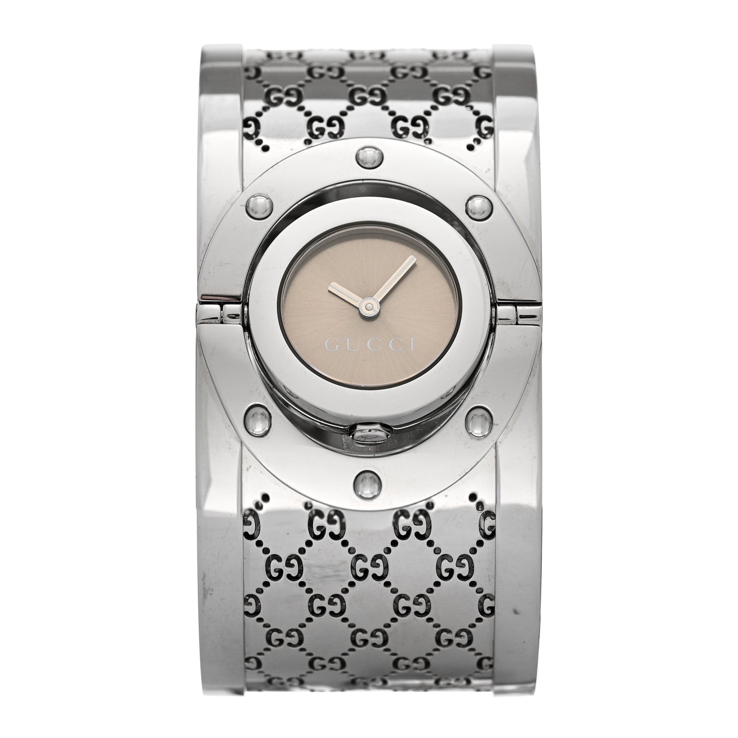 Gucci Stainless Steel 33mm Twirl Quartz Watch Brown 1 of 4