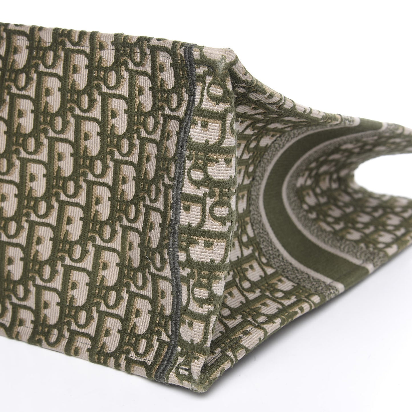 Oblique Book Tote Green Multicolor