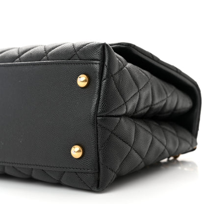 Chanel Caviar Quilted Small Coco Handle Flap Black 10 of 11