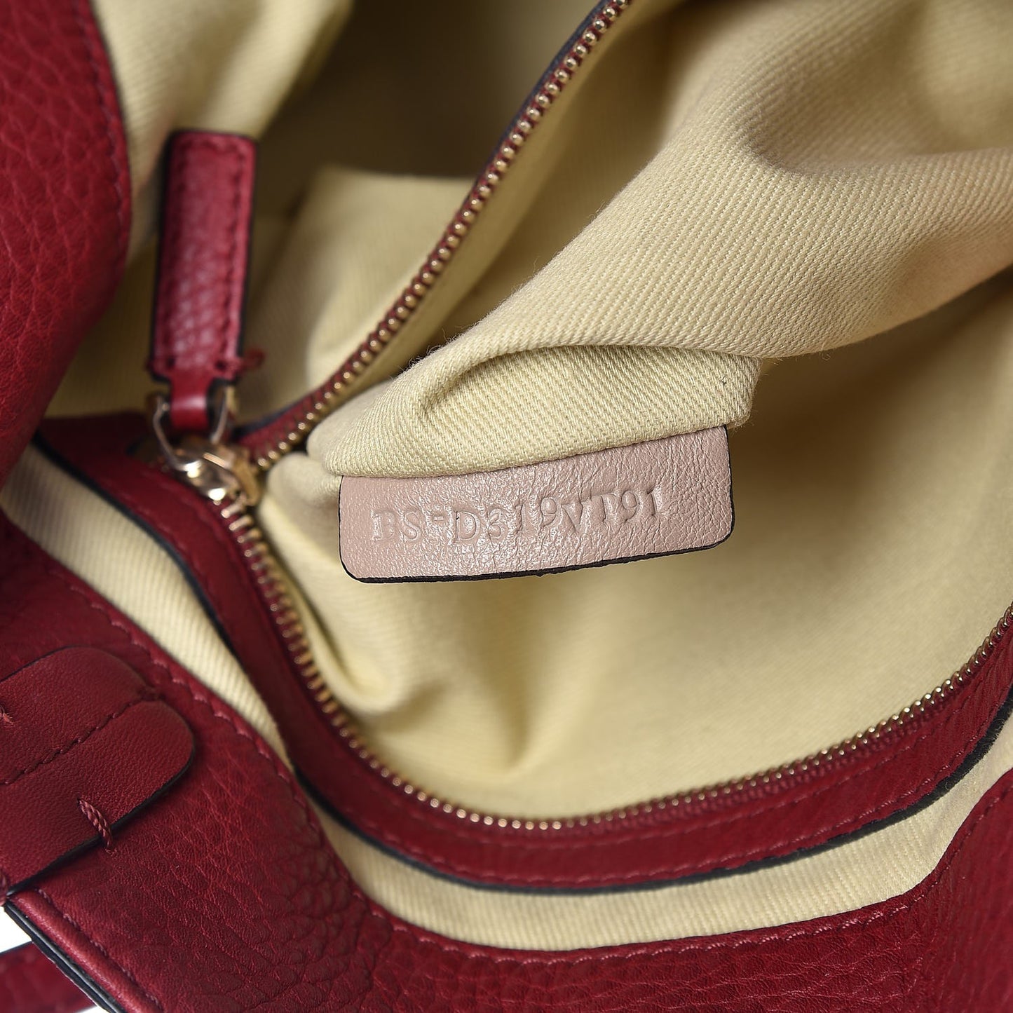 Grained Calfskin Va Va Voom Tote Dark Red