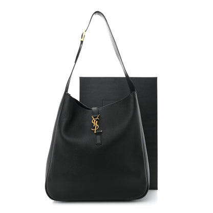Saint Laurent Smooth Calfskin Large Le 5 A 7 Soft Hobo Black 12 of 12
