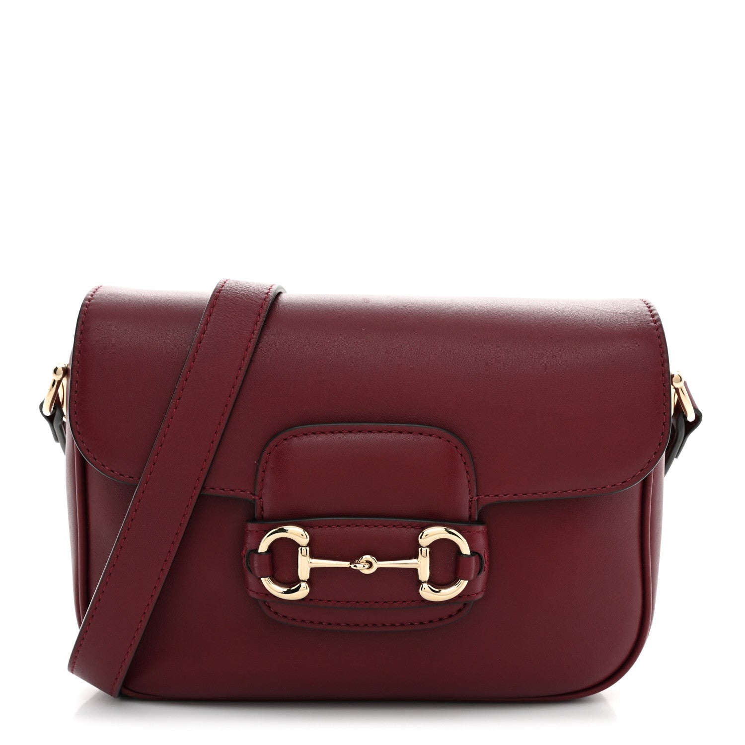 Gucci Arabella Calfskin Horsebit 1955 Shoulder Bag Rosso Ancora 1 of 10