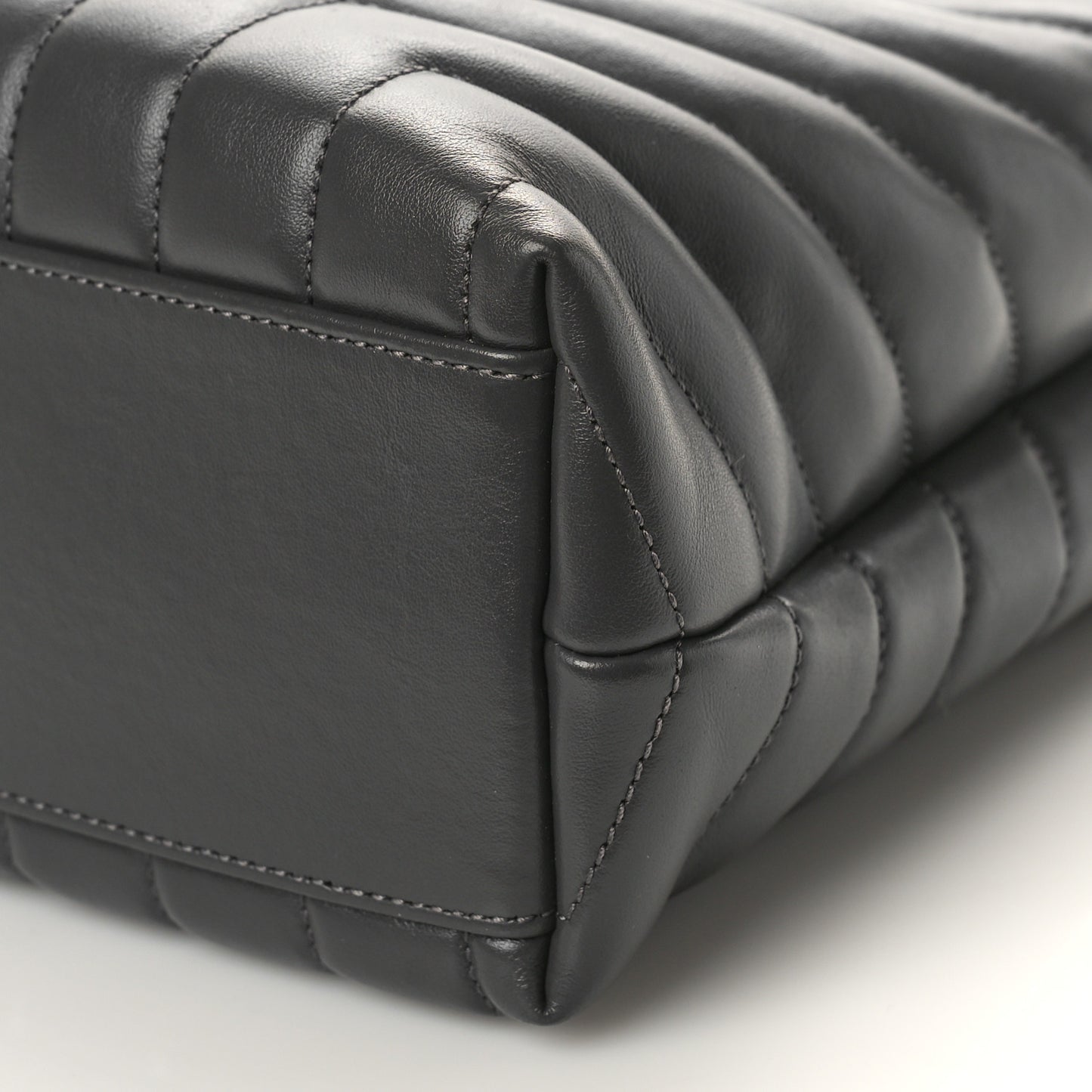 Calfskin Y Quilted Monogram Small Loulou Shopper Grey
