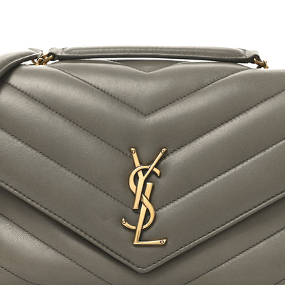 Saint Laurent Lambskin Matelasse Chevron Medium LouLou Dark Strong Moss 8 of 10