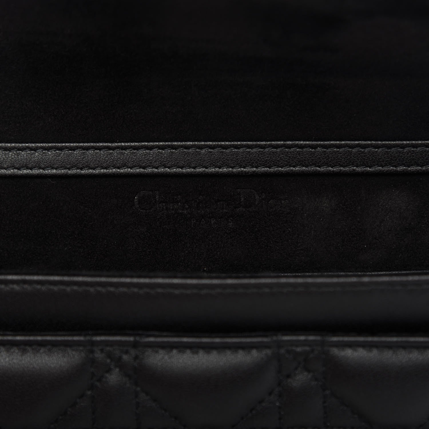 Christian Dior Lambskin Cannage Dioraddict Wallet on Chain Clutch Black 8 of 10