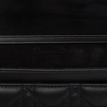 Christian Dior Lambskin Cannage Dioraddict Wallet on Chain Clutch Black 8 of 10