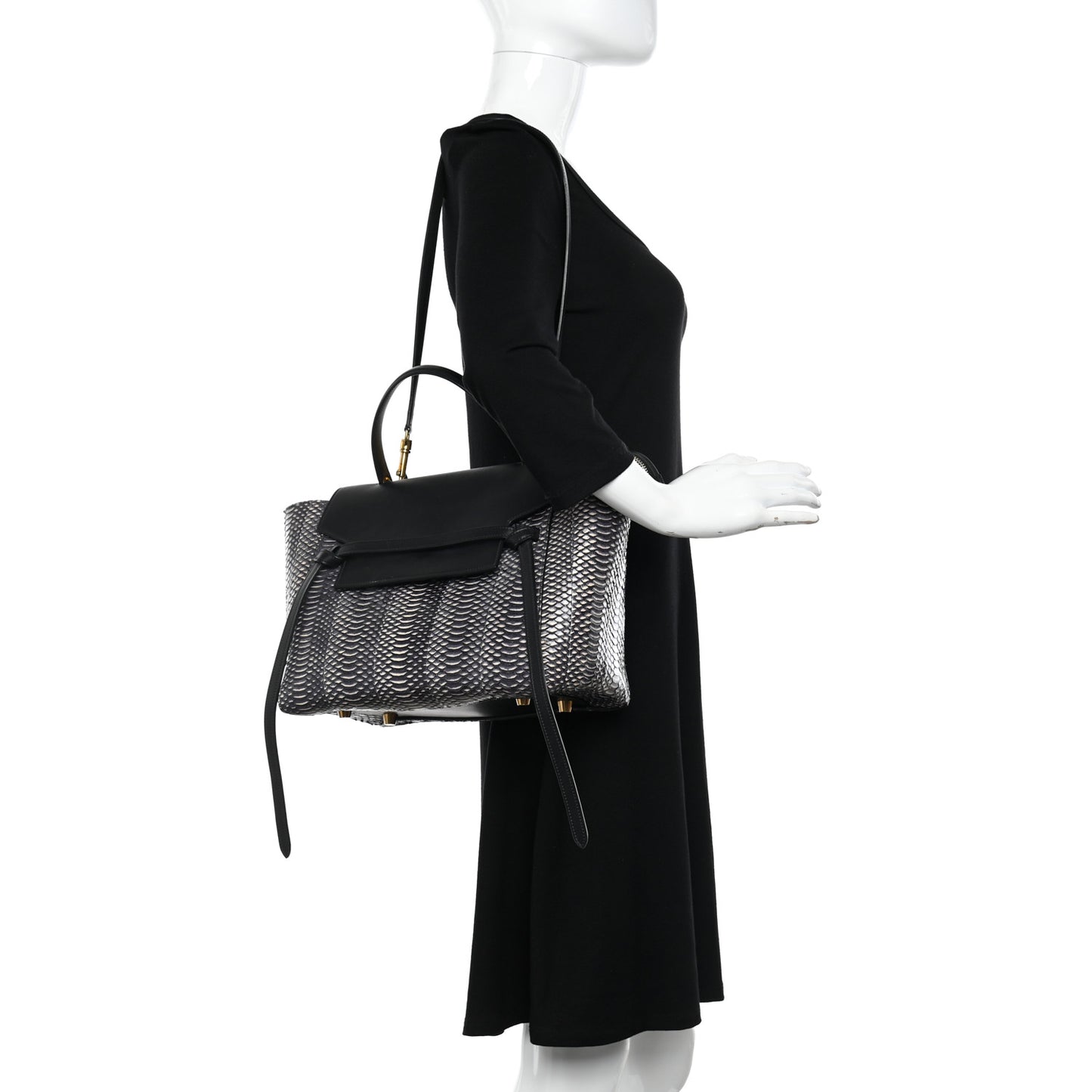 Watersnake Mini Belt Bag White Black
