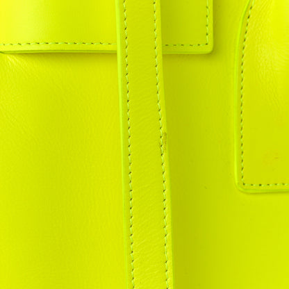 Saint Laurent Calfskin Small Sac De Jour Bag Neon Yellow 12 of 12