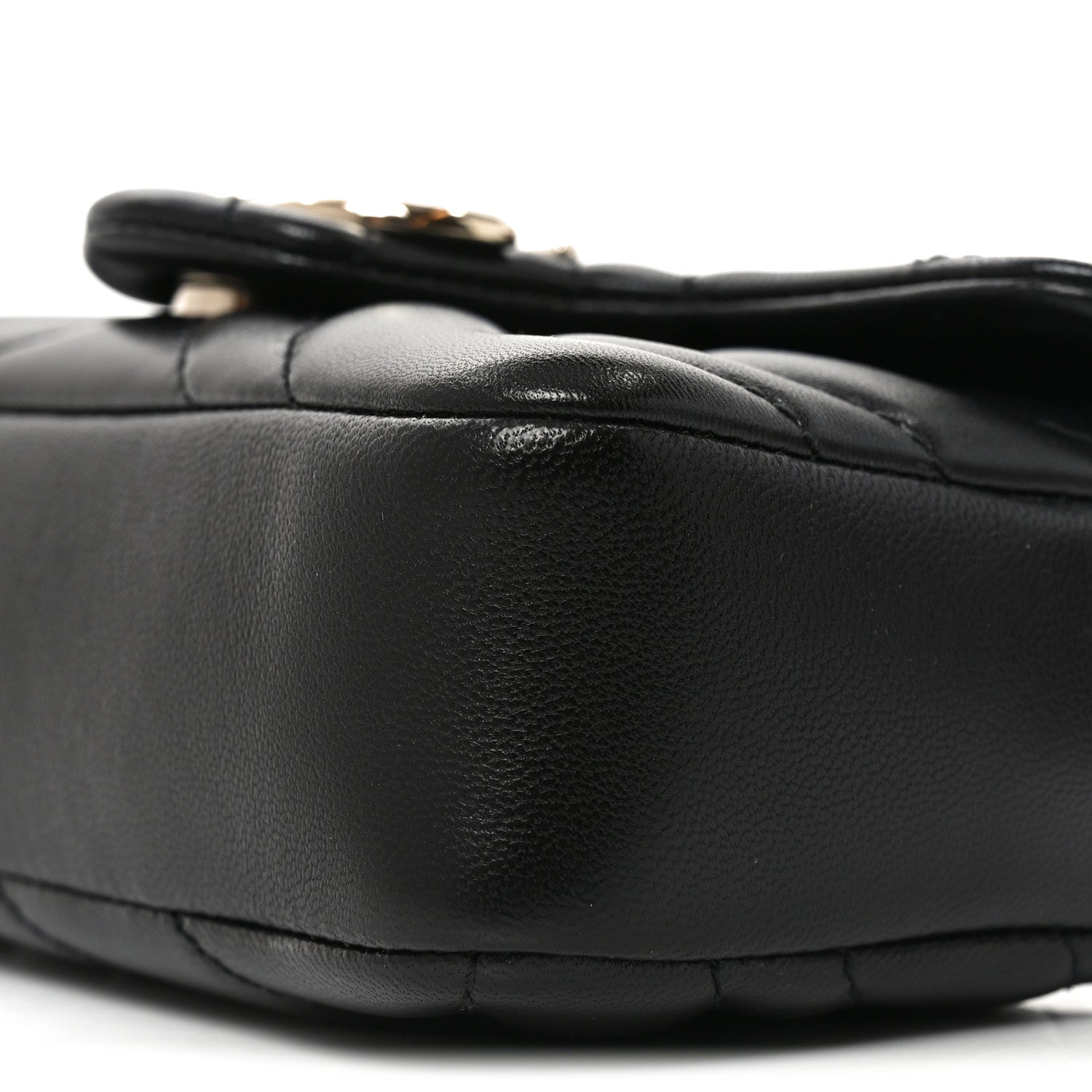 Gucci Lambskin Matelasse Mini GG Marmont Shoulder Bag Black 10 of 11