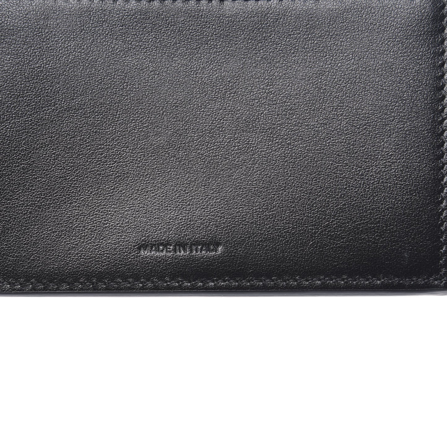 Grained Calfskin Medium Multifunction Strap Wallet Black