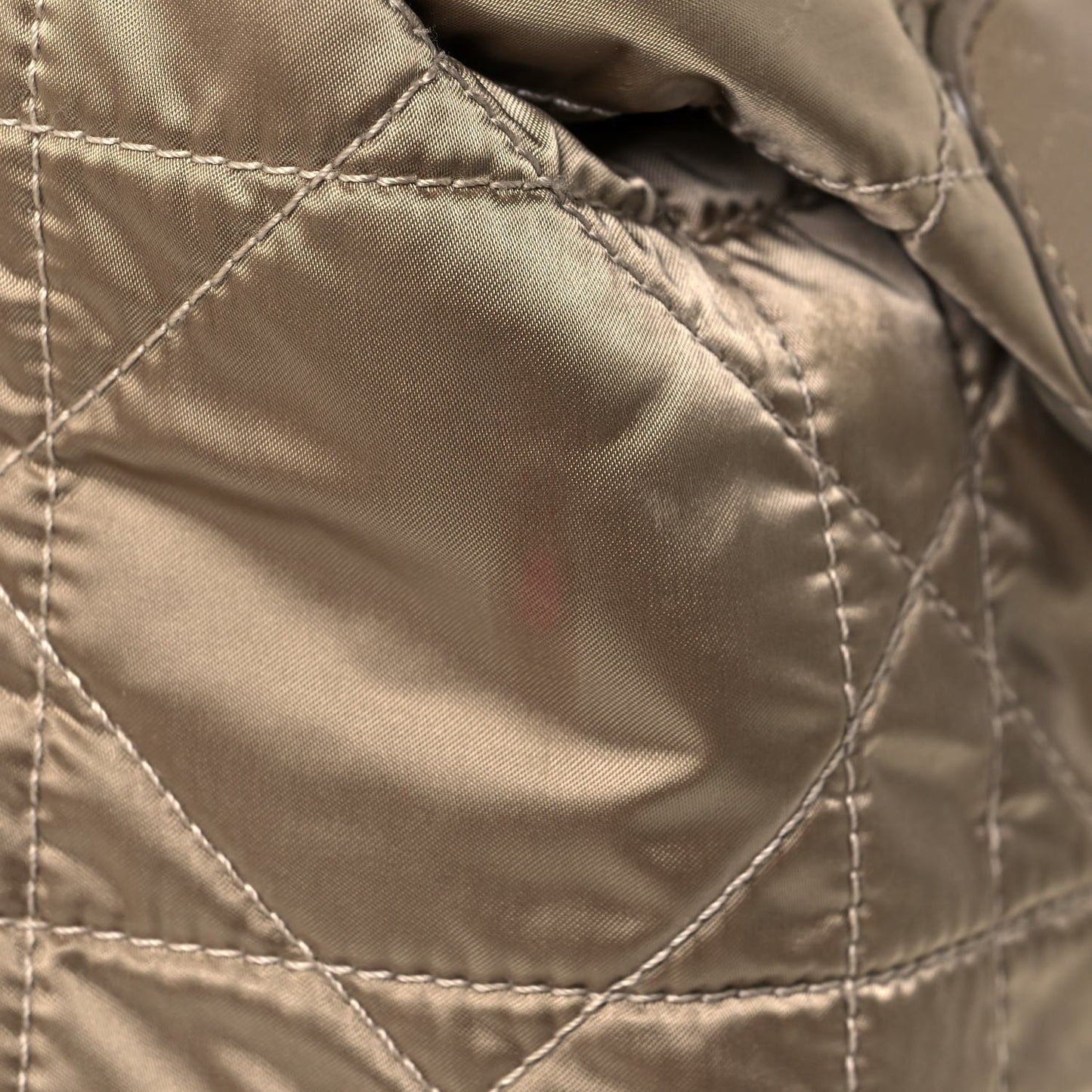 Nylon Cannage Shoulder Bag Beige