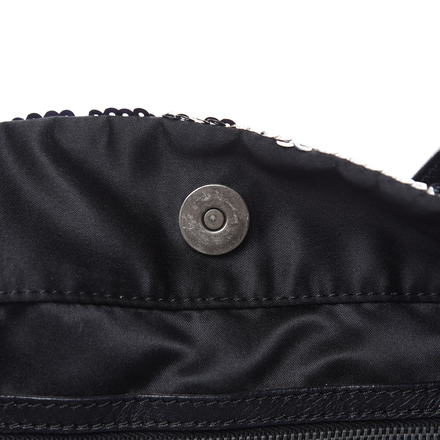 Sequin Petale Tote Black