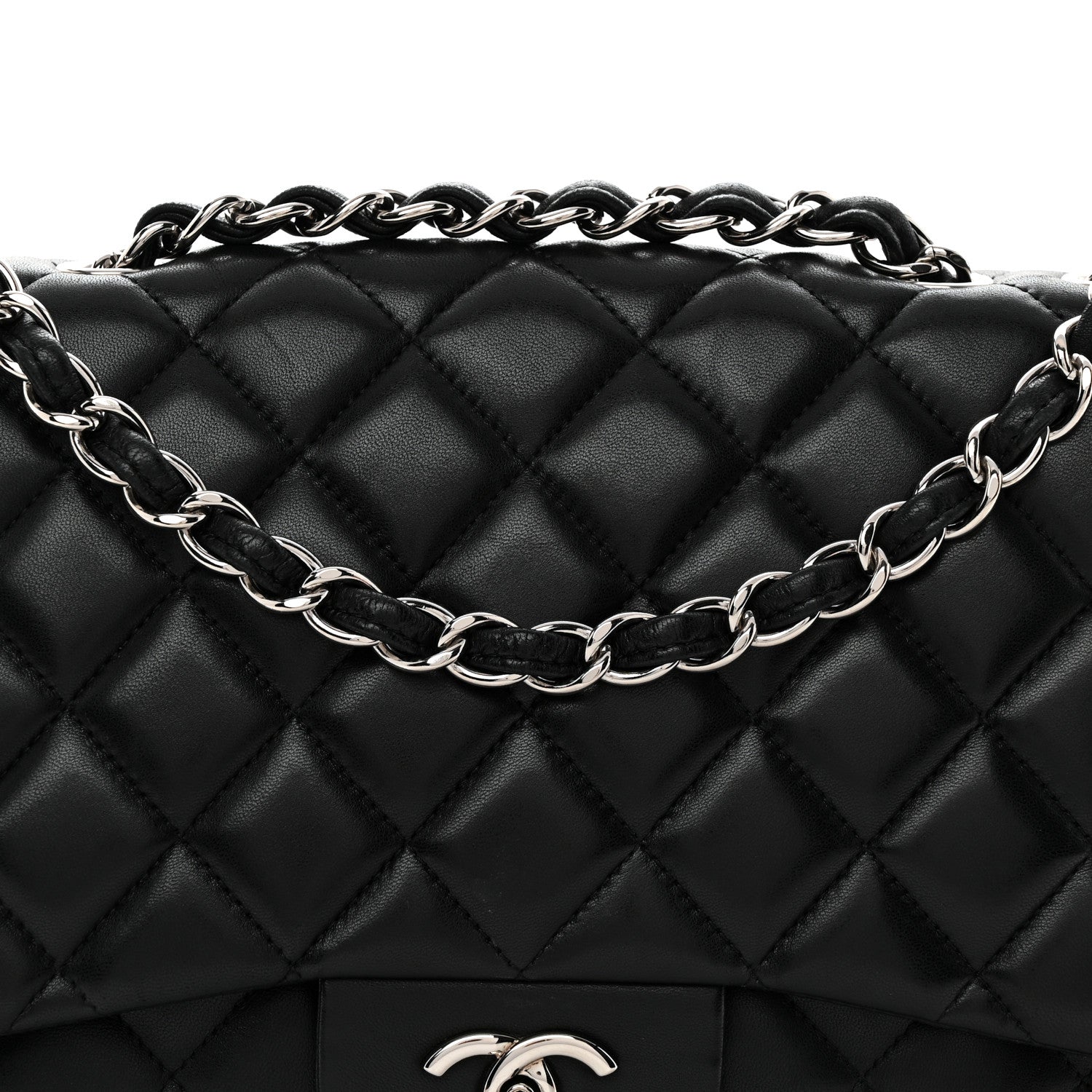 Chanel Lambskin Quilted Jumbo Single Flap Black 1888548 – FASHIONPHILE
